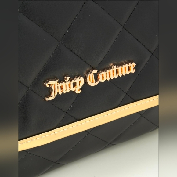 Juicy Couture Quilted Black and Gold Cosmetic/Toiletry Bag. NEW! - Picture 4 of 5